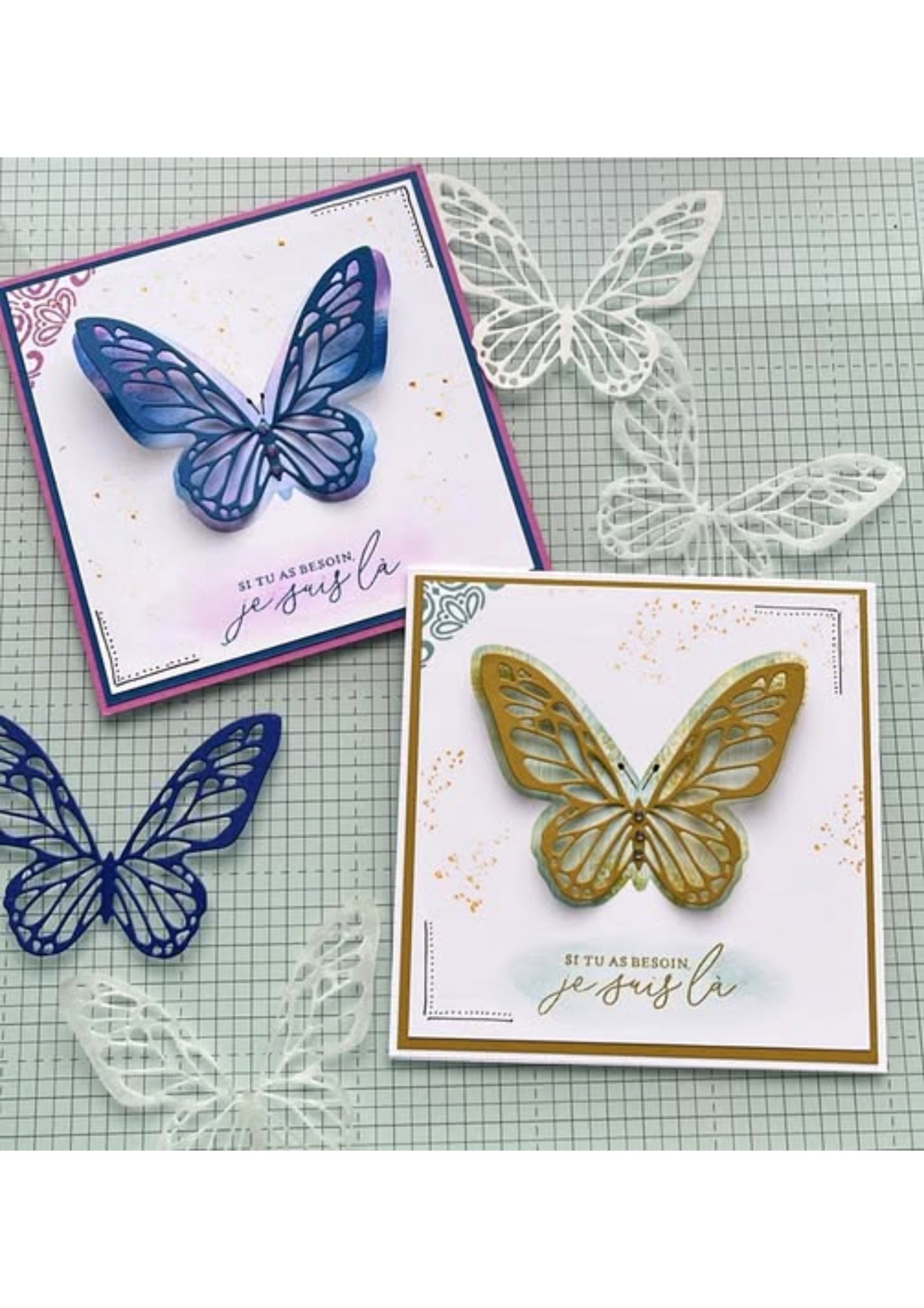 Cartes papillons faites main